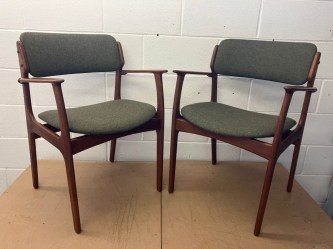 Pair Eric Buch teak carvers